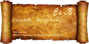 Csipkó Brigitta névjegykártya