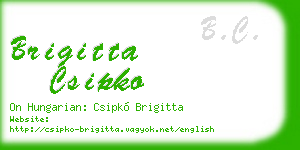 brigitta csipko business card