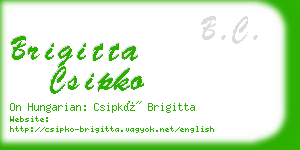 brigitta csipko business card